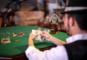 man gambling