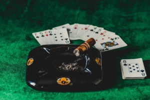 poker and ashtray